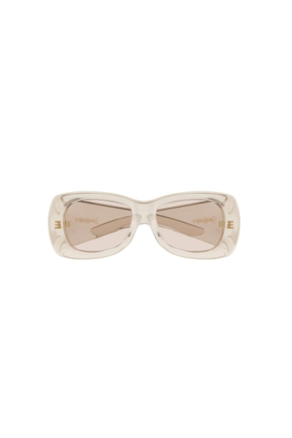 SL901HOWL002 Beige by Saint Laurent – oversized rectangular sunglasses with bold frame. Perfect for statement styling.