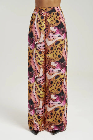Sally Pant Orchid by Summi Summi – relaxed cupro blend pants with vibrant seasonal print for elevated summer styling.