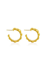 Samira Earrings by Amber Sceats – sculptural 24k gold plated earrings with textured fan detailing.