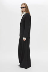 San Jacket Black by Camilla and Marc - fitted collarless blazer with covered buttons and sleek tailoring, perfect for refined work or evening styling.