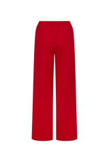 Santo Trackpant in Cherry Pie by Araminta James, wide-leg trackpant in luxe sports sheen with contrast trims, elastic waistband, and side pockets for relaxed, elevated styling.