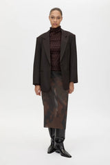 Saxony Oversized Blazer Espresso by Camilla and Marc - oversized blazer with structured shoulders and wool blend, designed for a polished modern look.