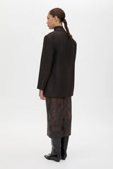 Saxony Oversized Blazer Espresso by Camilla and Marc - oversized blazer with structured shoulders and wool blend, designed for a polished modern look.