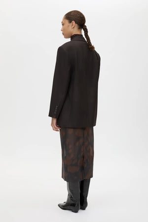 Saxony Oversized Blazer Espresso by Camilla and Marc - oversized blazer with structured shoulders and wool blend, designed for a polished modern look.