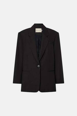Saxony Oversized Blazer Espresso by Camilla and Marc - oversized blazer with structured shoulders and wool blend, designed for a polished modern look.