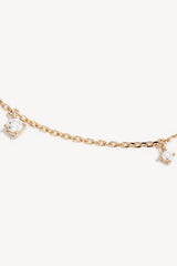 Scattered Light Choker by By Charlotte – 18k gold vermeil choker with cubic zirconia pendants on fine chain.