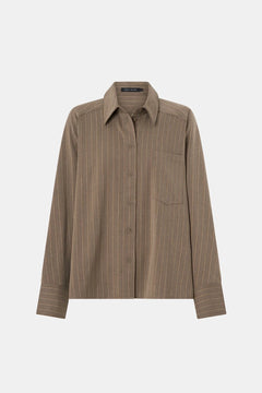 Sedona Striped Shirt Mocha Stripe by Camilla and Marc – relaxed striped shirt with raglan sleeves and soft drape.