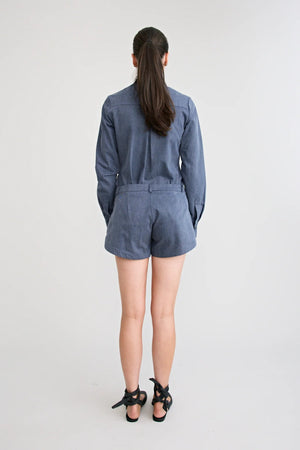 Shop the Dara Denim Shirt by Pfeiffer at Girls with Gems. A slim-fit denim shirt crafted from soft washed raw cotton denim.