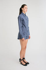 Shop the Dara Denim Short by Pfeiffer at Girls with Gems. A flattering A-line denim short crafted from soft washed raw cotton denim.