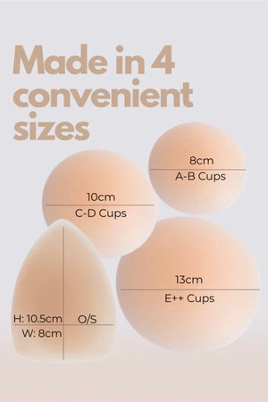 Silicone Nipple Covers Non Adhesive by Bzez - seamless reusable silicone covers with curved contour fit for invisible wear under fitted clothing.