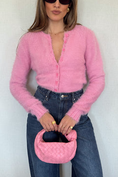 Women's pink button up cardigan by Sneaky Link