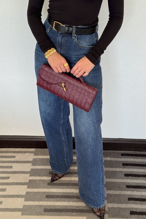 Stella High Rise Jean by Sneaky Link, classic straight-leg denim with a flattering high waist in rigid 100% cotton for a timeless fit.