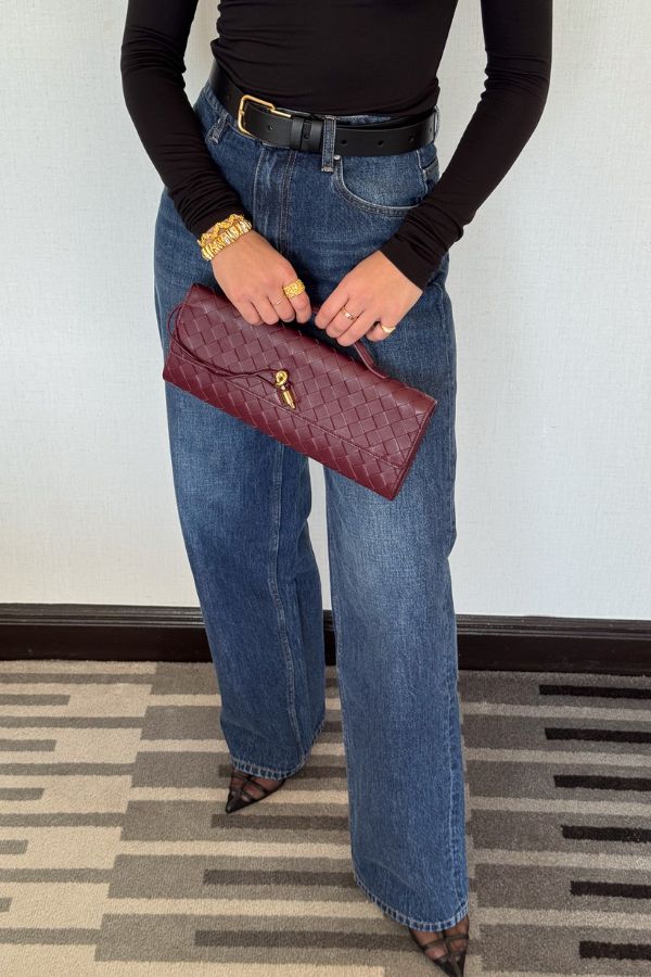 Stella High Rise Jean by Sneaky Link, classic straight-leg denim with a flattering high waist in rigid 100% cotton for a timeless fit.