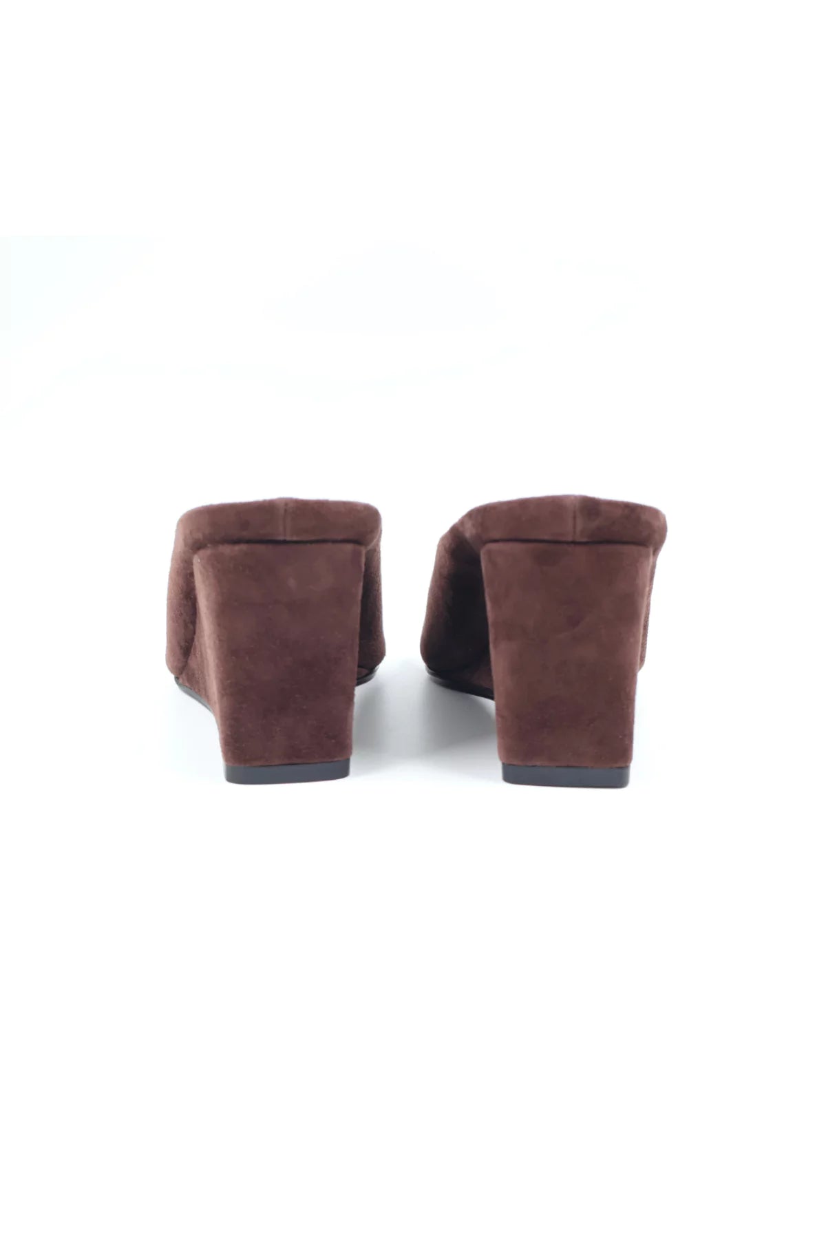 Sneaky Link Wedge Slide in Chocolate Suede, slip-on point toe design with manmade sole for comfort and elevated everyday style.