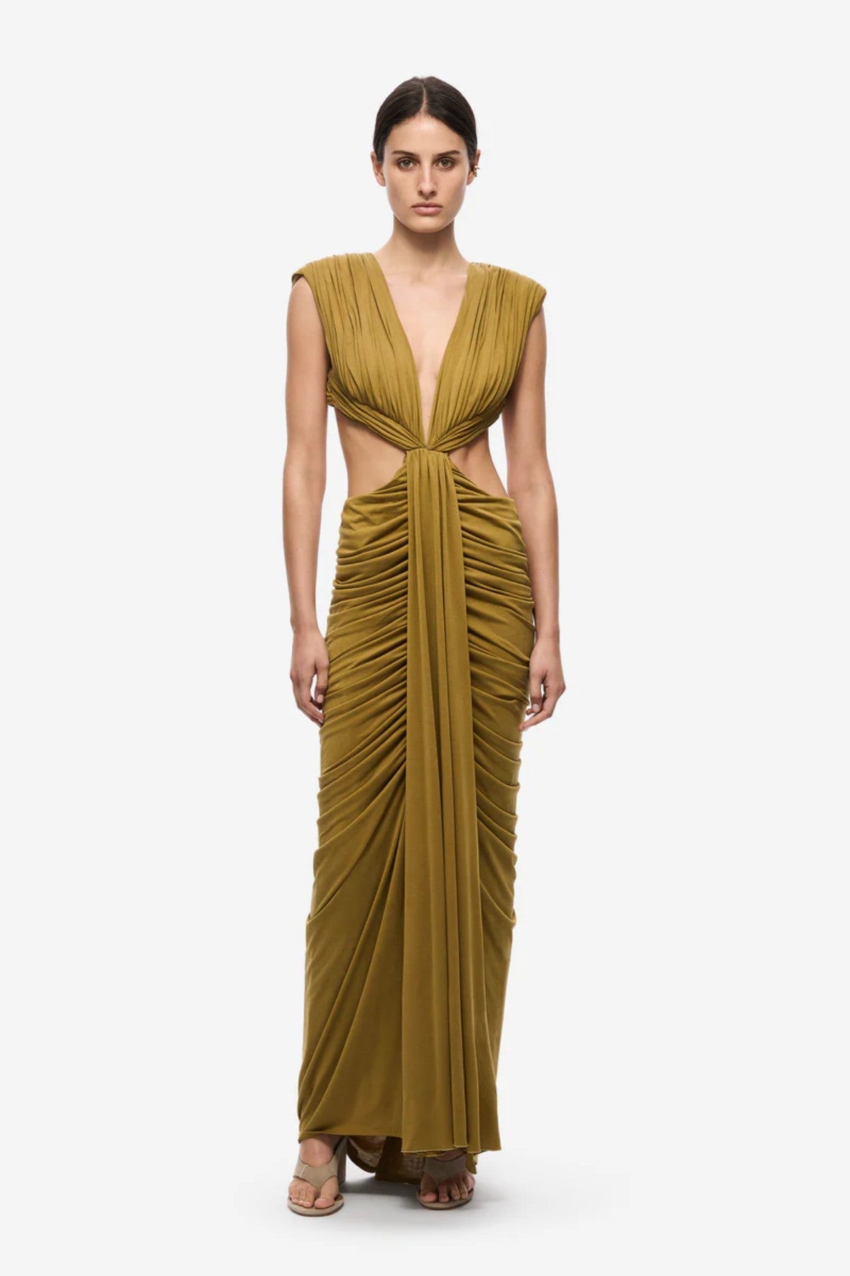 sola maxi dress The Solacia Cupro Dress Plantation — Maxi Dresses