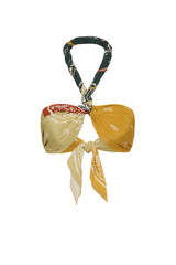 Square Pareo Bandit Tile Silk — lightweight silk beach pareo with sun-washed bandana print, perfect as a cover-up or scarf.