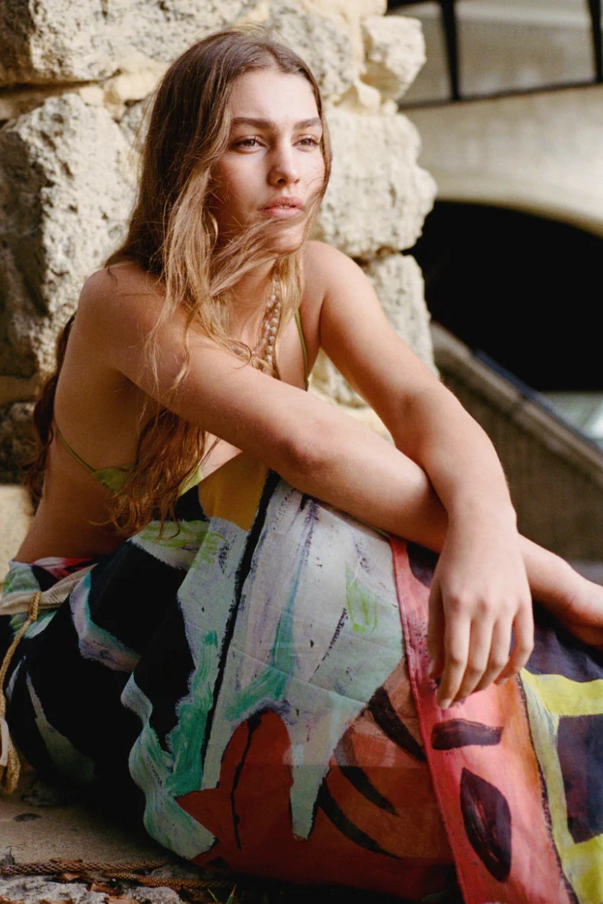 Square Pareo Kinded by Soleil Soleil, signature cotton voile pareo designed for endless styling from beach wrap to everyday scarf.