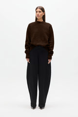Stella Crew Neck Bear by Bayse – relaxed wool blend knit with brushed texture and classic crew neckline.