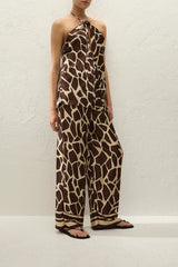 Suede Halter Top Ombra by Faithfull the Brand - draped halter top with ring detail and animal print, perfect for statement resort styling.