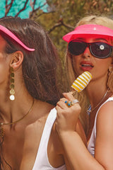 Sunset Hour Earrings Gold by Emma Pills - long gold drop earrings with hammered texture, designed for a bold statement look.