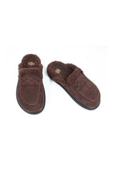 Teddy Suede Loafer in chocolate brown with a classic slip-on design and rounded toe.