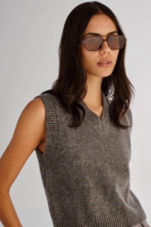 The Dusty in Auburn by Luv Lou, vintage-inspired aviator sunglasses with subtle gold rivets and khaki tint CR39 lenses.