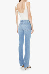 The Insider Skimp Baubles And Trinkets by MOTHER - high waisted bootcut jeans in light blue wash with clean hem, perfect for everyday denim styling.