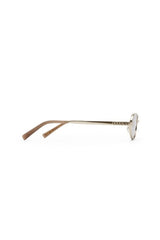 The Kendall Silver by Luv Lou - small oval sunglasses with silver metal frame and smoke lenses, perfect for refined everyday styling.