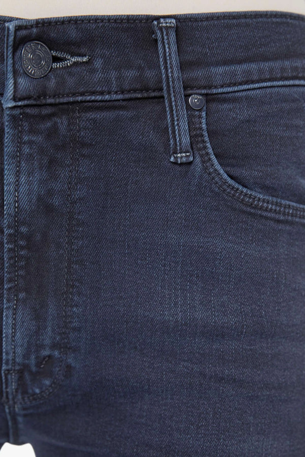 The Mid Rise Dazzler Ankle Chip On My Shoulder by MOTHER - mid rise straight leg jeans in dark wash, designed for a clean everyday fit.
