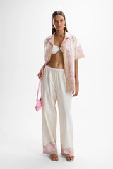 Torino Pants Nouveau by Cin Cin – straight leg cotton pants with exclusive Nouveau placement print.