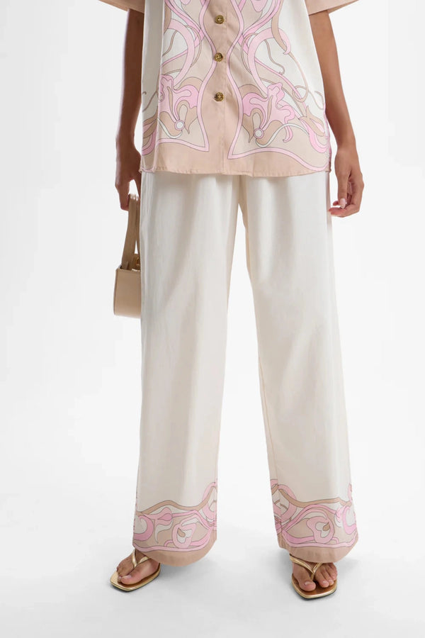 Torino Pants Nouveau by Cin Cin – straight leg cotton pants with exclusive Nouveau placement print.