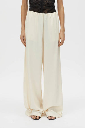 Trevi Pant by Camilla and Marc – a cream wide-leg pull-on pant with soft lining and an elastic waistband, perfect for relaxed polished dressing.