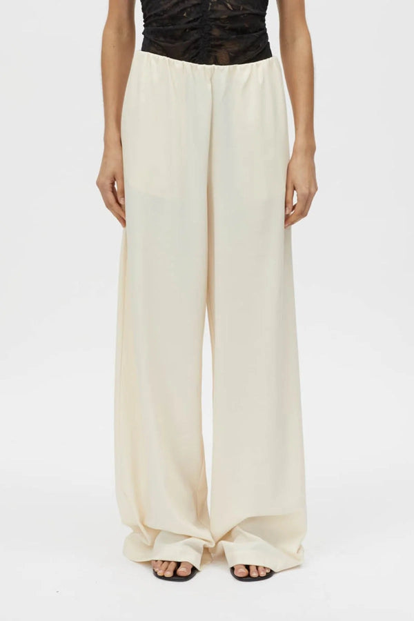 Trevi Pant by Camilla and Marc – a cream wide-leg pull-on pant with soft lining and an elastic waistband, perfect for relaxed polished dressing.