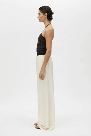 Trevi Pant by Camilla and Marc – a cream wide-leg pull-on pant with soft lining and an elastic waistband, perfect for relaxed polished dressing.