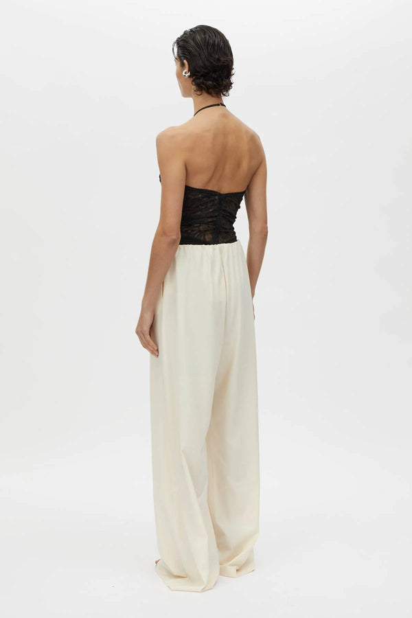 Trevi Pant by Camilla and Marc – a cream wide-leg pull-on pant with soft lining and an elastic waistband, perfect for relaxed polished dressing.