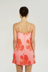 Tunic Top Peach Petals by Your Brand, a breezy mini slip top in peach with bold florals. Perfect for beach layering or summer days.