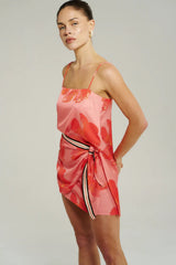 Tunic Top Peach Petals by Your Brand, a breezy mini slip top in peach with bold florals. Perfect for beach layering or summer days.