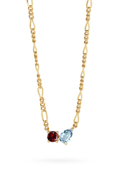 Twin Flame Necklace by Avant Studio – a gold necklace with crystal detail and delicate chain. Perfect for everyday styling.