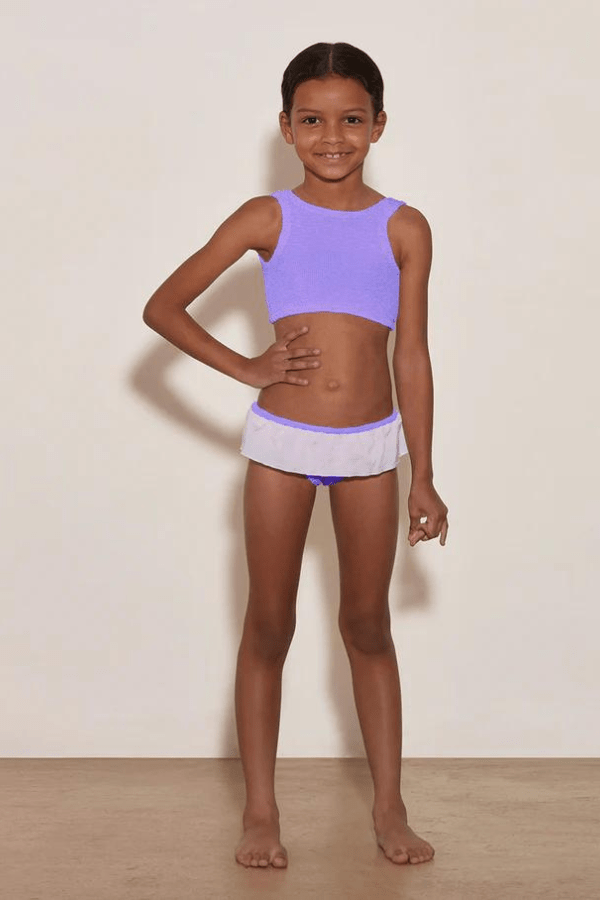 Hunza G | Baby Olive Bikini Lilac | Girls with Gems