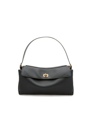 Valentina Bag Black by Reh Studios – a structured leather bag with adjustable strap and dual compartments. Perfect for everyday wear.