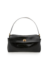 Valentina Bag Croc by Reh Studios – croc-embossed genuine leather shoulder bag with adjustable strap and structured silhouette.