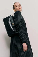 Valentina Bag Croc by Reh Studios – croc-embossed genuine leather shoulder bag with adjustable strap and structured silhouette.