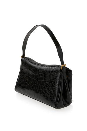 Valentina Bag Croc by Reh Studios – croc-embossed genuine leather shoulder bag with adjustable strap and structured silhouette.