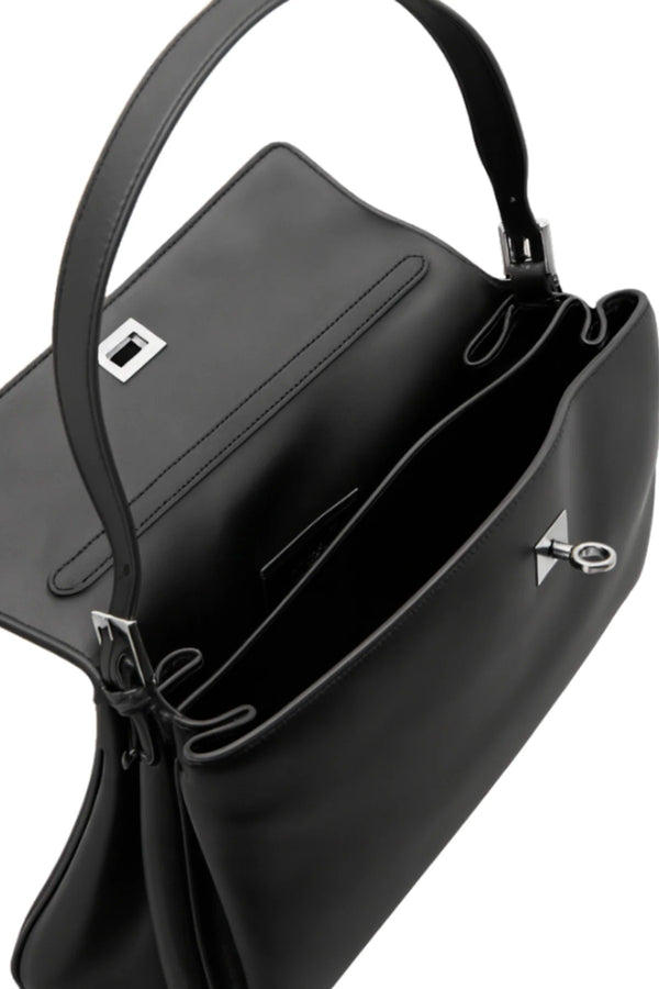 Valentina Bag Silver by Reh Studios – a structured leather bag with adjustable strap and dual compartments. Perfect for everyday wear.