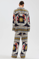 Valentina Top Multi Scarf by Ronny Kobo – a jacquard top with bold print and tailored fit. Perfect for statement styling.