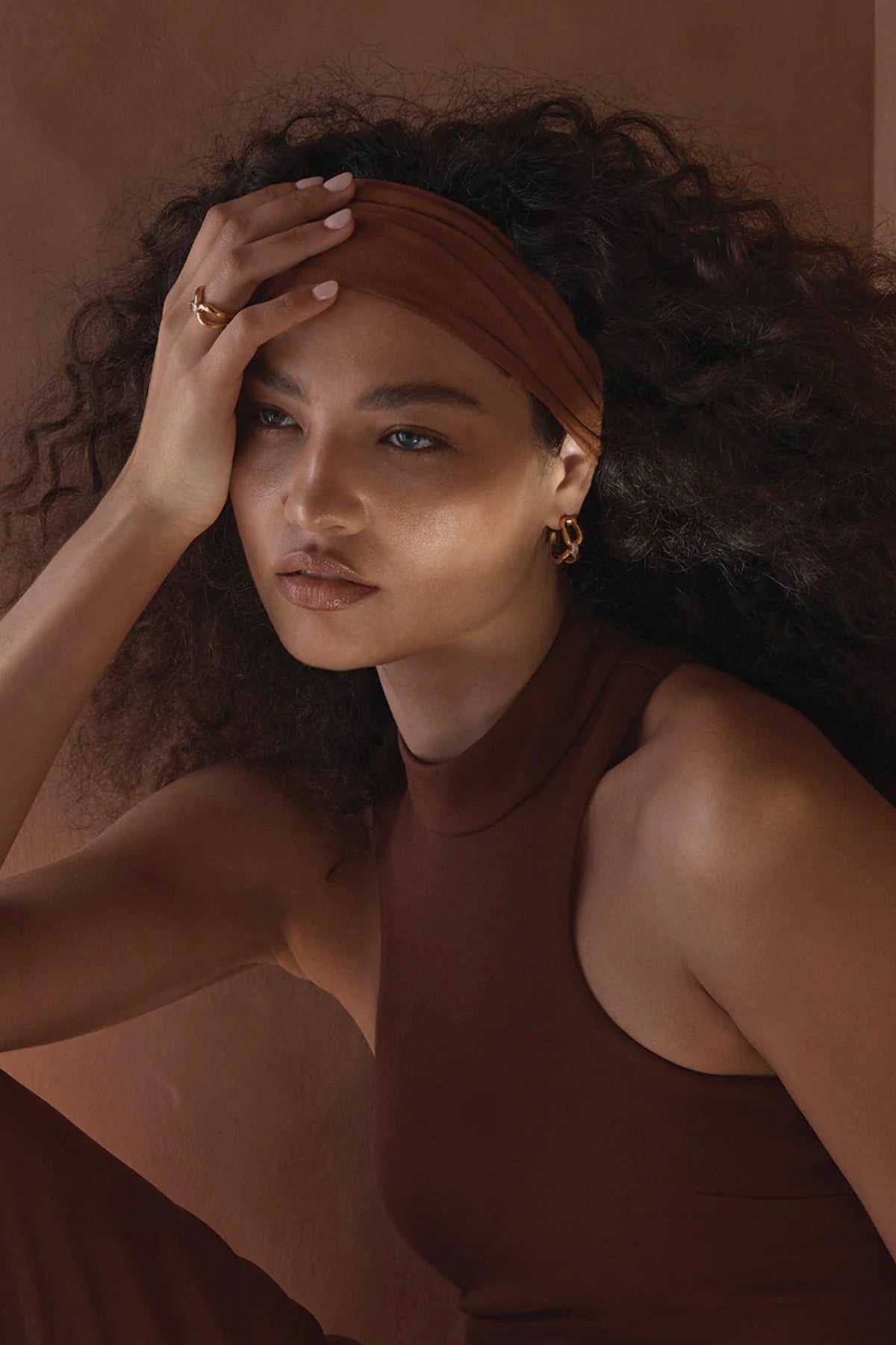 Verona Earrings Gold by Amber Sceats, chain-link earrings with marquise cubic zirconia detail, a trendy piece perfect for bold events or chic evenings.