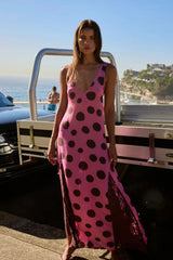 Vivi Maxi Dress Big Dotty by Summi Summi – flowing viscose maxi dress with bold dot print for elevated summer occasions.