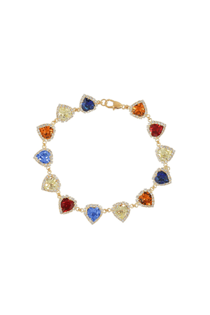 Vivian Necklace Valentines Red by Mayol, gold plated necklace with crystal heart pendant. Perfect for gifting or romantic styling.