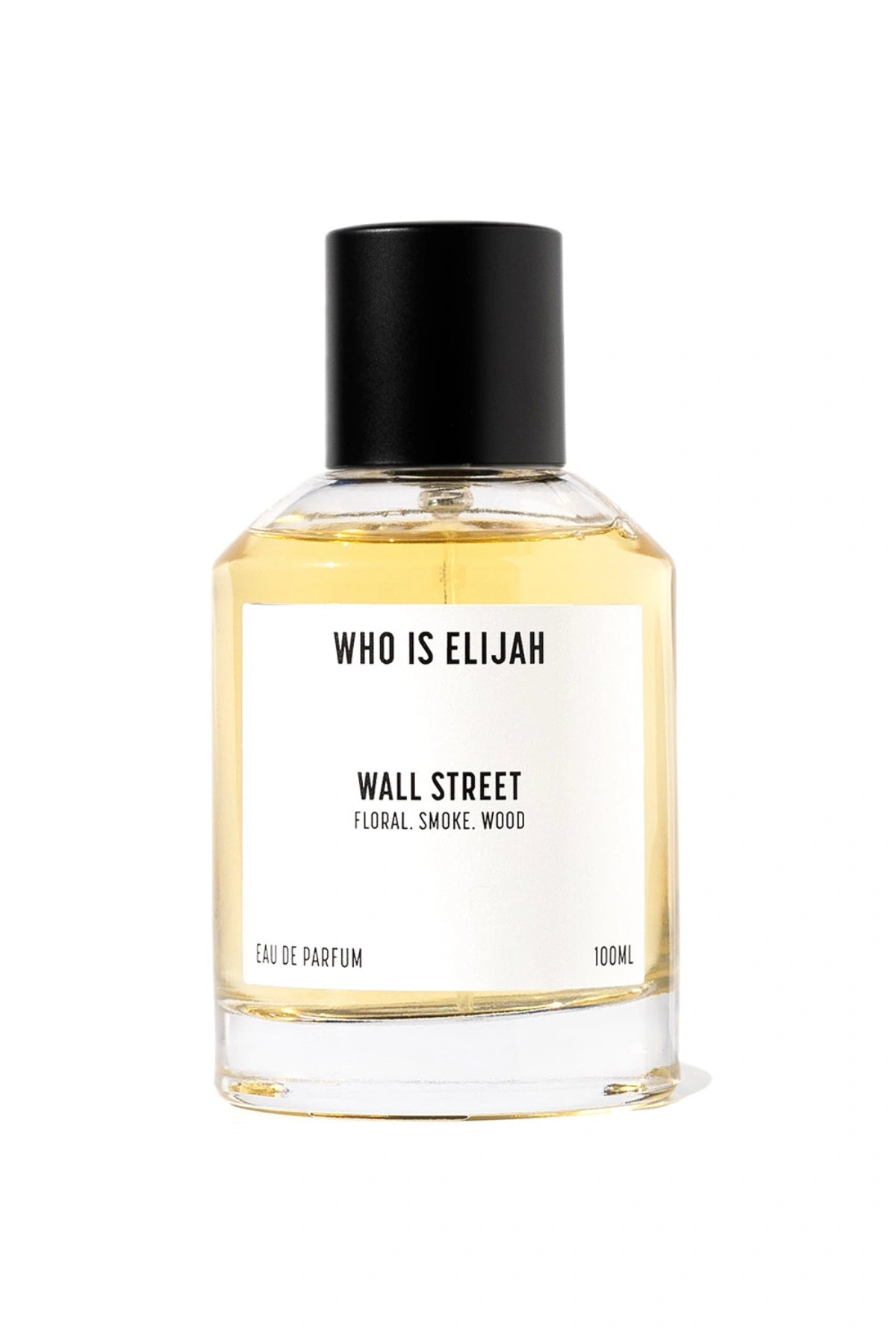 Wall Street by Who Is Elijah, a smoky, woody floral fragrance with rose, raspberry, Egyptian geranium, oud, incense, saffron, amberwood, and leather.
