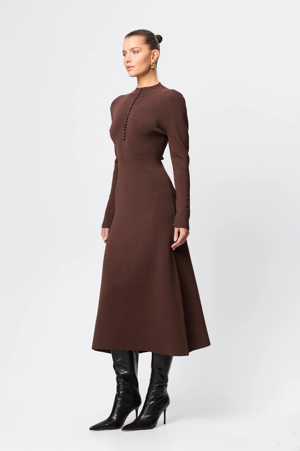 Windsor Midi Dress Chocolate Midi Dresses | Girls with Gems Windsor Midi Dress Chocolate Midi Dresses | Girls with Gems